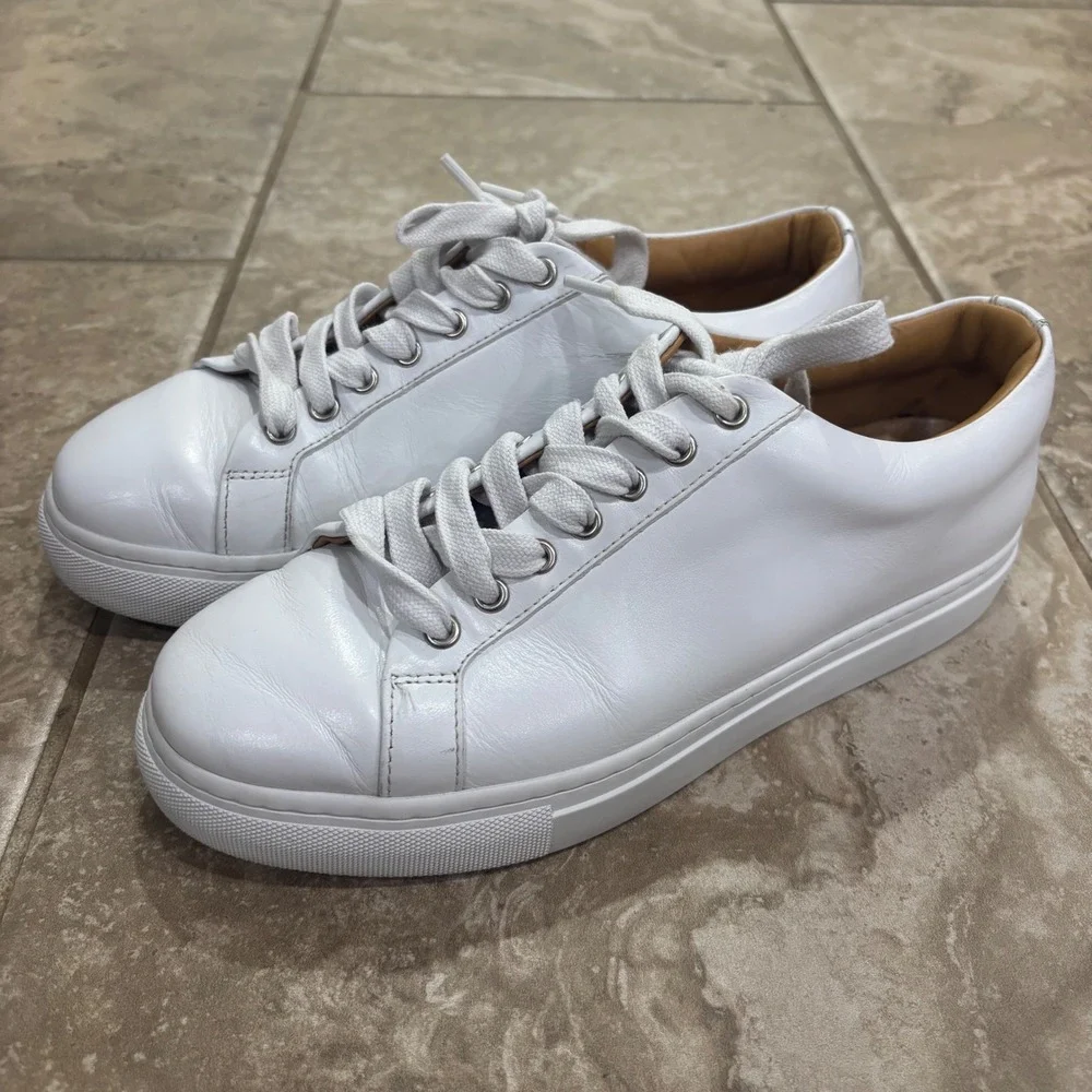 Thursday Boot Company Premier Low Top White Leather Sneakers Womens‎ 7.5